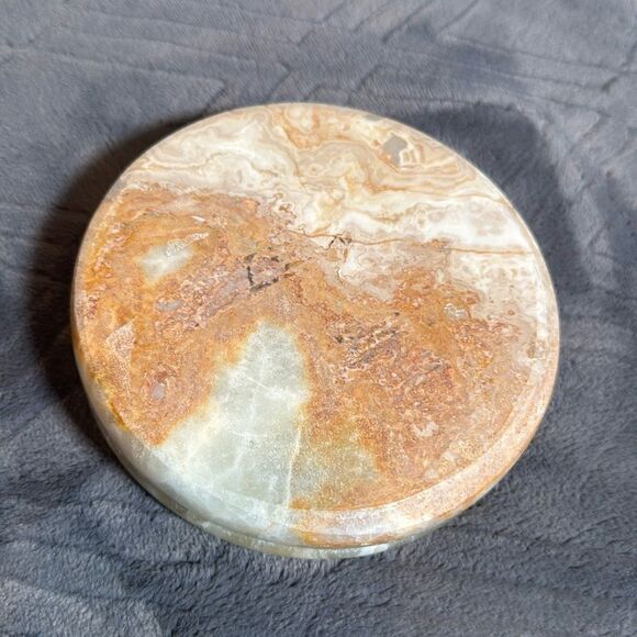 Gorgeous Natural Stone Ashtray or Trinket Box Heavy BRAND NEW Great Gift - Picture 6 of 12